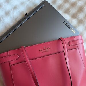 Kate Spade Staci Laptop Bag | Dark Watermelon Gelato | Saffiano Leather
